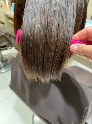 ミディアム パーマ 鶴岡で縮毛矯正なら お任せ！ハヤシナオミのヘアスタイル