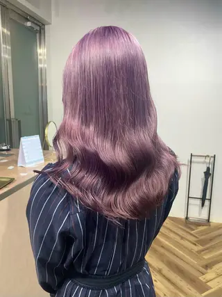 セミロング カラー SHOTO ハイトー ン/ブロンドカラーのヘアスタイル