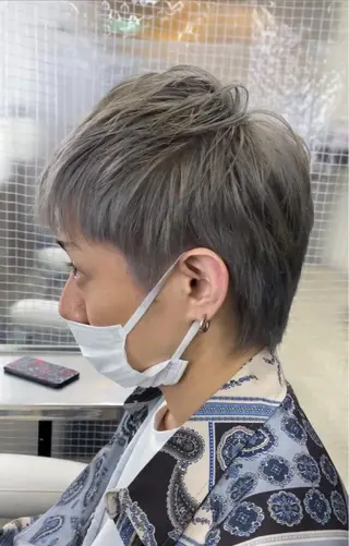 ショート カラー メンズ 市川 博紀 店長のヘアスタイル