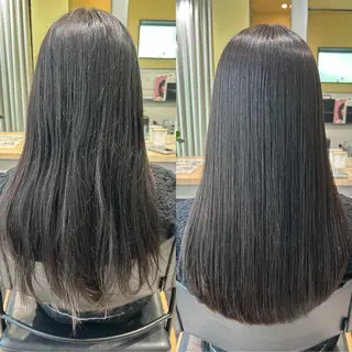 ロング パーマ hub hair レイヤー/透明感のヘアスタイル