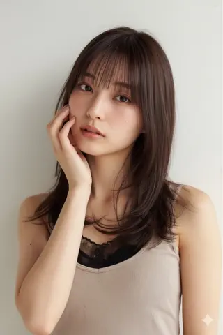 ミディアム 🤍韓国髪質改善🤍 クメユウキのヘアスタイル