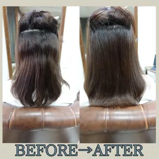 ミディアム 髪質改善＆縮毛矯正 三上大地のヘアスタイル