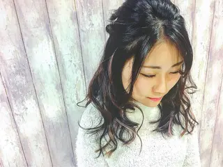 ミディアム セミロング ロング カラー パーマ ヘアアレンジ boutique misakiのヘアスタイル