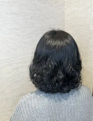 ミディアム パーマ ハシモト アミのヘアスタイル