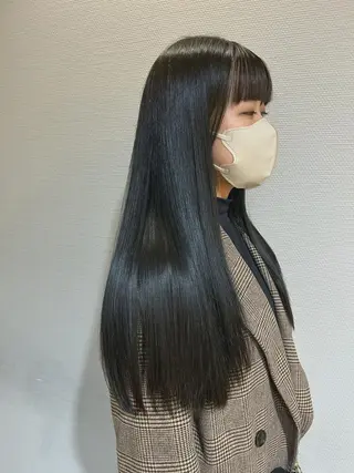 ロング カラー かわい りほのヘアスタイル
