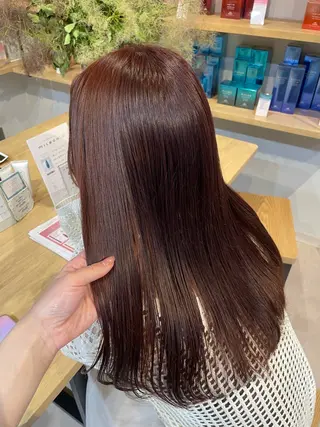 セミロング 透明感ベージュカラー yumekaのヘアスタイル