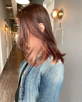 ミディアム カラー ヘアアレンジ 似合わせカラーパーマ 🌿kitin米川のヘアスタイル