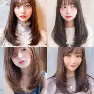 ロング レイヤー/髪質改善 縮毛/ハッシュカットのヘアスタイル