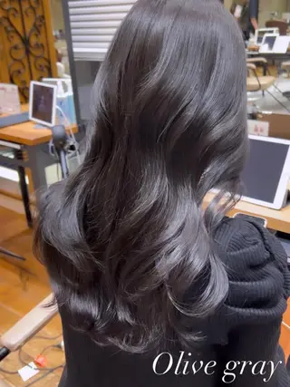 セミロング カラー ヘアアレンジ 骨格別小顔カット/ 顔周りカット/金井のヘアスタイル