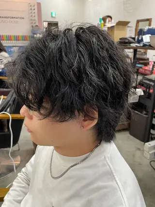 ミディアム パーマ メンズ 佐藤天斗 /スタイリストのヘアスタイル