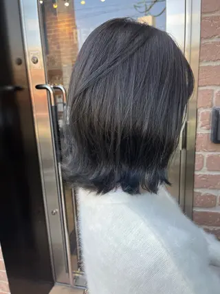 セミロング カラー 久木原 ゆりのヘアスタイル