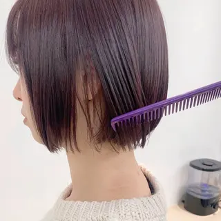 ショート カラー ヘアアレンジ パーマ/暖色/ボブ イワタテ🇰🇷のヘアスタイル