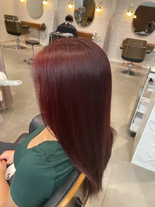 セミロング ハイトーンカラー 縮毛矯正/ジャックのヘアスタイル