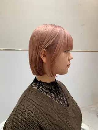 ショート カラー パーマ ヘアアレンジ レイヤー専門家 ダブルカラー修のヘアスタイル