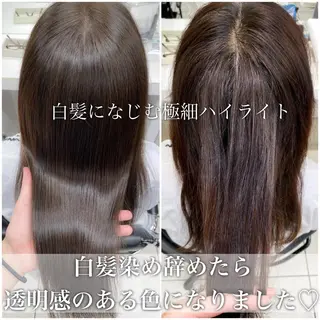 ミディアム 西本 由香のヘアスタイル