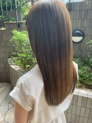 ロング 髪質改善イノアカラー 富澤ショウタのヘアスタイル