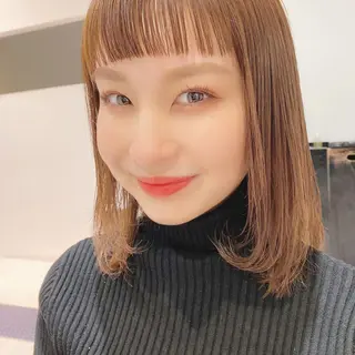 ミディアム カラー ヘアアレンジ マツエク・マツパ 透明感カラー🫧ヘア セット🫧松本菜月の眉毛・アイブロウイメージ