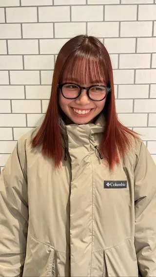 ミディアム カラー もりしま あやかのヘアスタイル