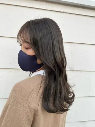 セミロング 庄内＊三国baron ANJUのヘアスタイル
