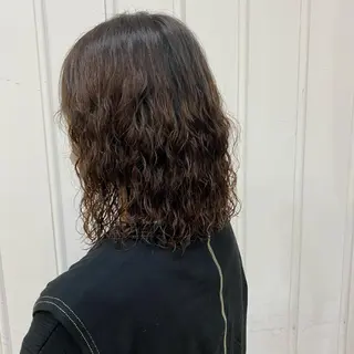 ミディアム パーマ ショート& パーマ　坂本のヘアスタイル