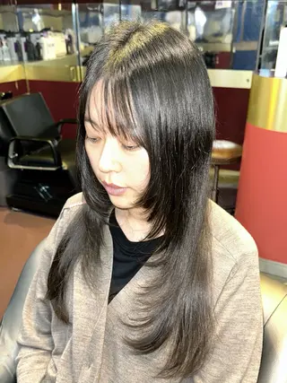 ロング レイヤーカット/ カラー/長谷恵花のヘアスタイル