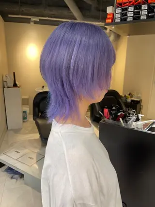 ショート カラー 渋谷🤍ハイトーン、 エクステ🤍アミルのヘアスタイル