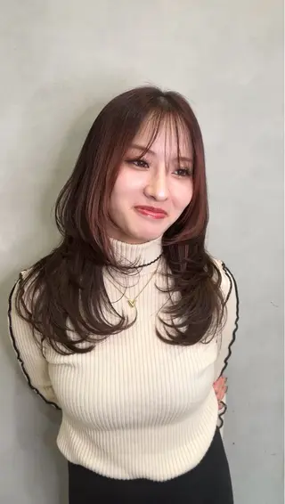 ロング カラー 野田阪神/レイヤー/ ハイライト/yuuのヘアスタイル