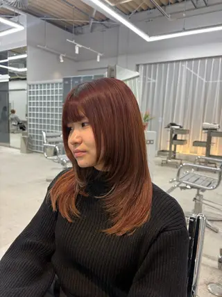 セミロング 渡部 心柚のヘアスタイル