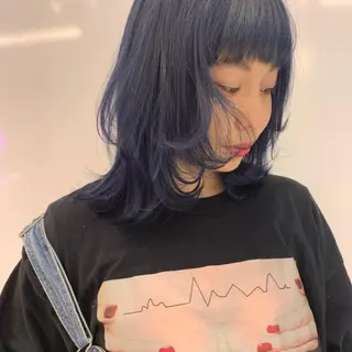 ミディアム カラー レイヤー/ブリーチ HIKARU ♡のヘアスタイル
