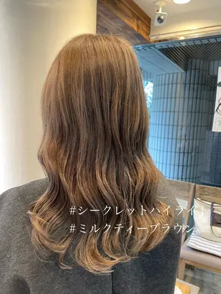 セミロング カラー 桜木町/西山竜一 /大人可愛い×美髪のヘアスタイル