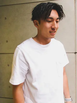 パーマ メンズ 原宿↔︎浦和　美容師 折笠　亮のヘアスタイル