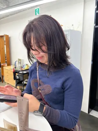 ミディアム カラー Kiji kannaのヘアスタイル