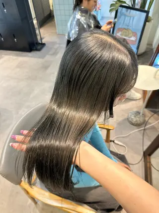 ロング カラー HANAME 原宿美容室のヘアスタイル