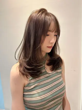 セミロング カラー ヘアアレンジ 銀座/韓国レイヤー/ 艶カラー🍓原田侑依のヘアスタイル