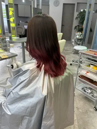 ミディアム カラー 比嘉 翔太のヘアスタイル