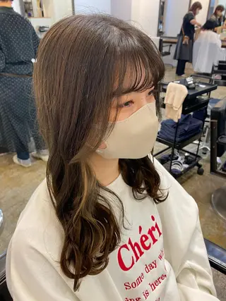 セミロング 田口 樹理のヘアスタイル