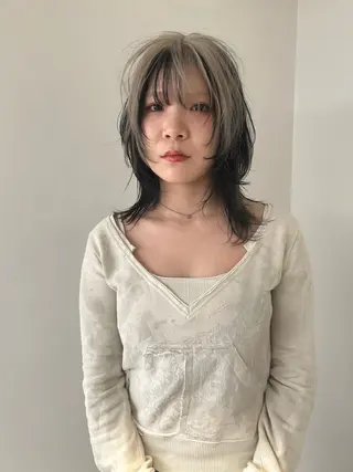 ミディアム カラー ケアパーマ/ケアブリ ーチdaisukeのヘアスタイル