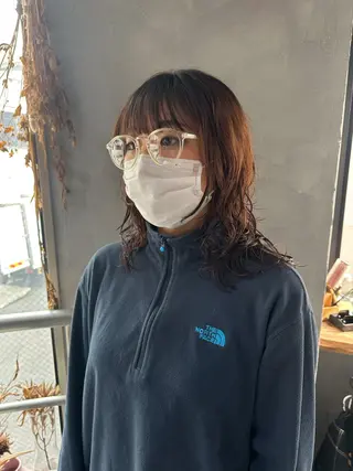 セミロング パーマ ウルフ レイヤー パーマ🪐MANAのヘアスタイル
