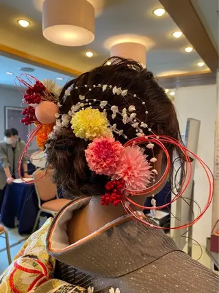 ロング ヘアアレンジ 鶴﨑 美優亜のヘアスタイル