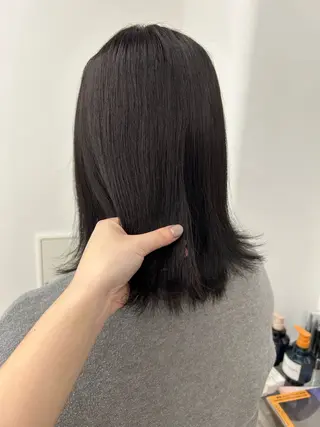 ミディアム ハルカ 透明感カラー 美髪縮毛矯正🥣のヘアスタイル