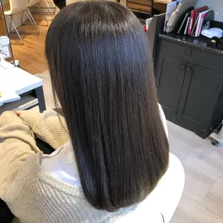 セミロング カラー 金子 富士のヘアスタイル