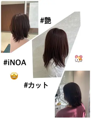 ミディアム カラー 縮毛矯正&髪質改善 西野のヘアスタイル