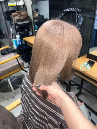 ミディアム カラー 天神/ハイトーン/艶 カラー/Miharuのヘアスタイル