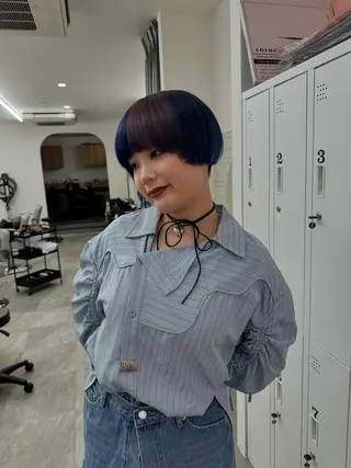 ショート まるやま ひなこ/艶髪カラーのヘアスタイル