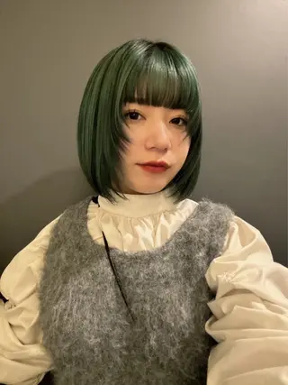 ミディアム 酸性ストレート/ 暖色カラー/ココネのヘアスタイル