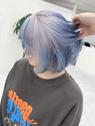 ミディアム カラー 髪質改善ストレート髪 質改善カラー特化中崎のヘアスタイル