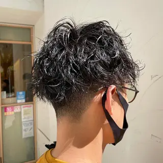 ショート パーマ メンズ 大石 陽菜のヘアスタイル