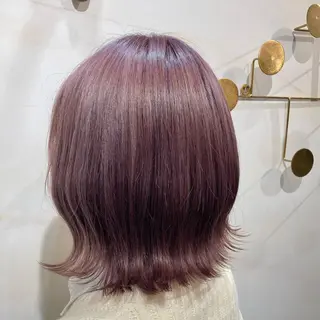 ミディアム カラー 片柳 美友季のヘアスタイル