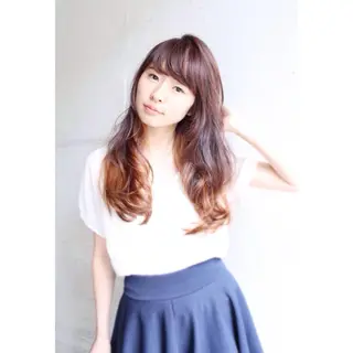 ロング カラー パーマ Real me 鈴木のヘアスタイル