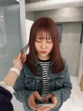 sena⌇ベージュ⌇ ブリーチなしWカラーのヘアスタイル